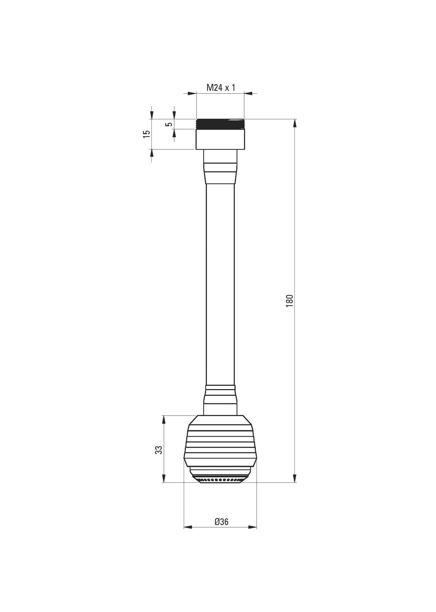 DEANTE Zwei-Funktionen Aerator - flexibler Schlauch // Chrom // ANW-062K