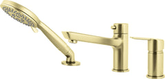 DEANTE Arnika 3-hole bath mixer with shower set // brushed gold // BQA-R13M 