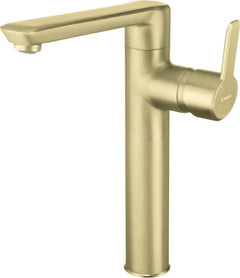 DEANTE Arnika washbasin mixer high with side lever // brushed gold // BQA-R20K