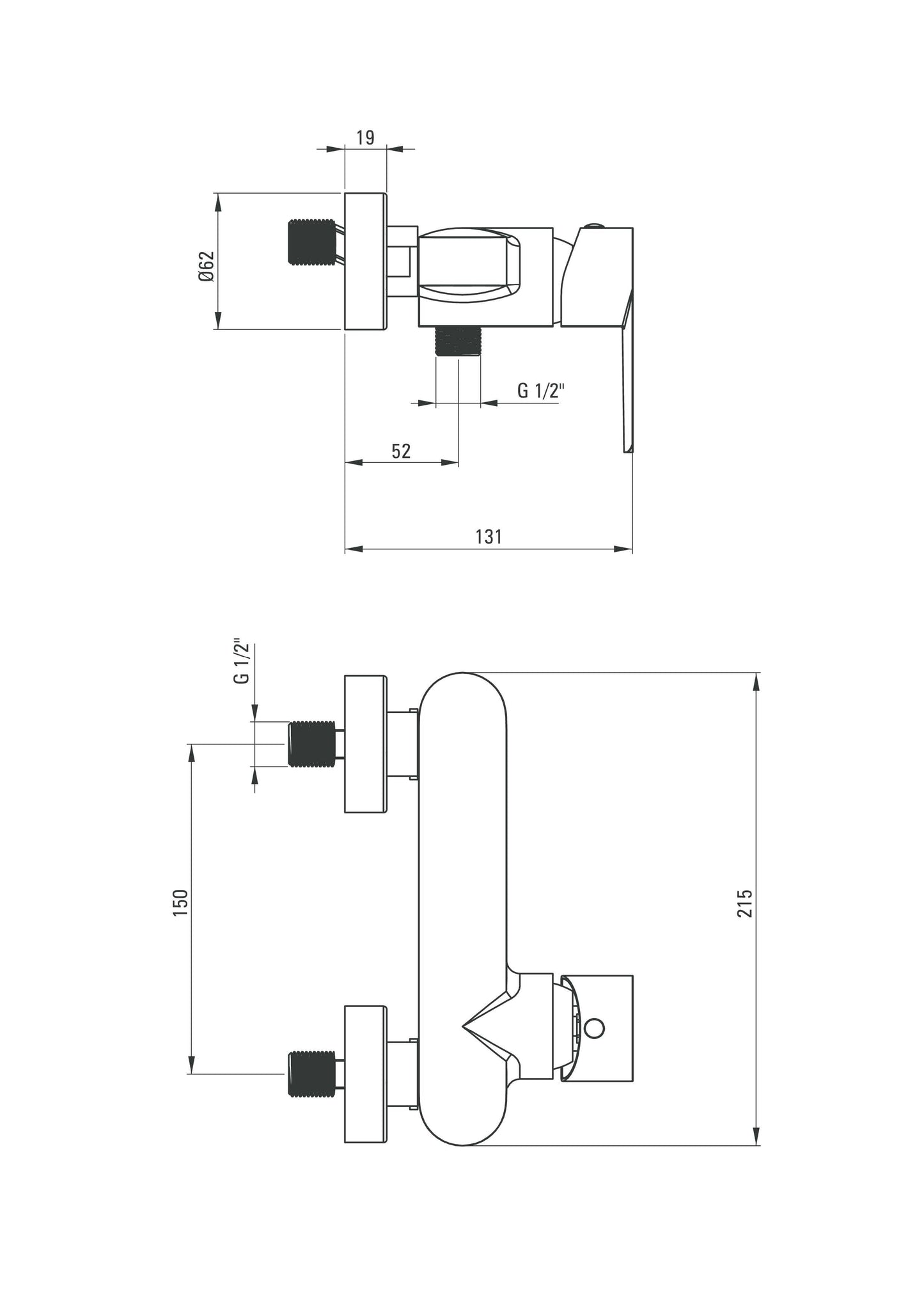 DEANTE Agawa shower mixer // Chrome // BQG-040M 