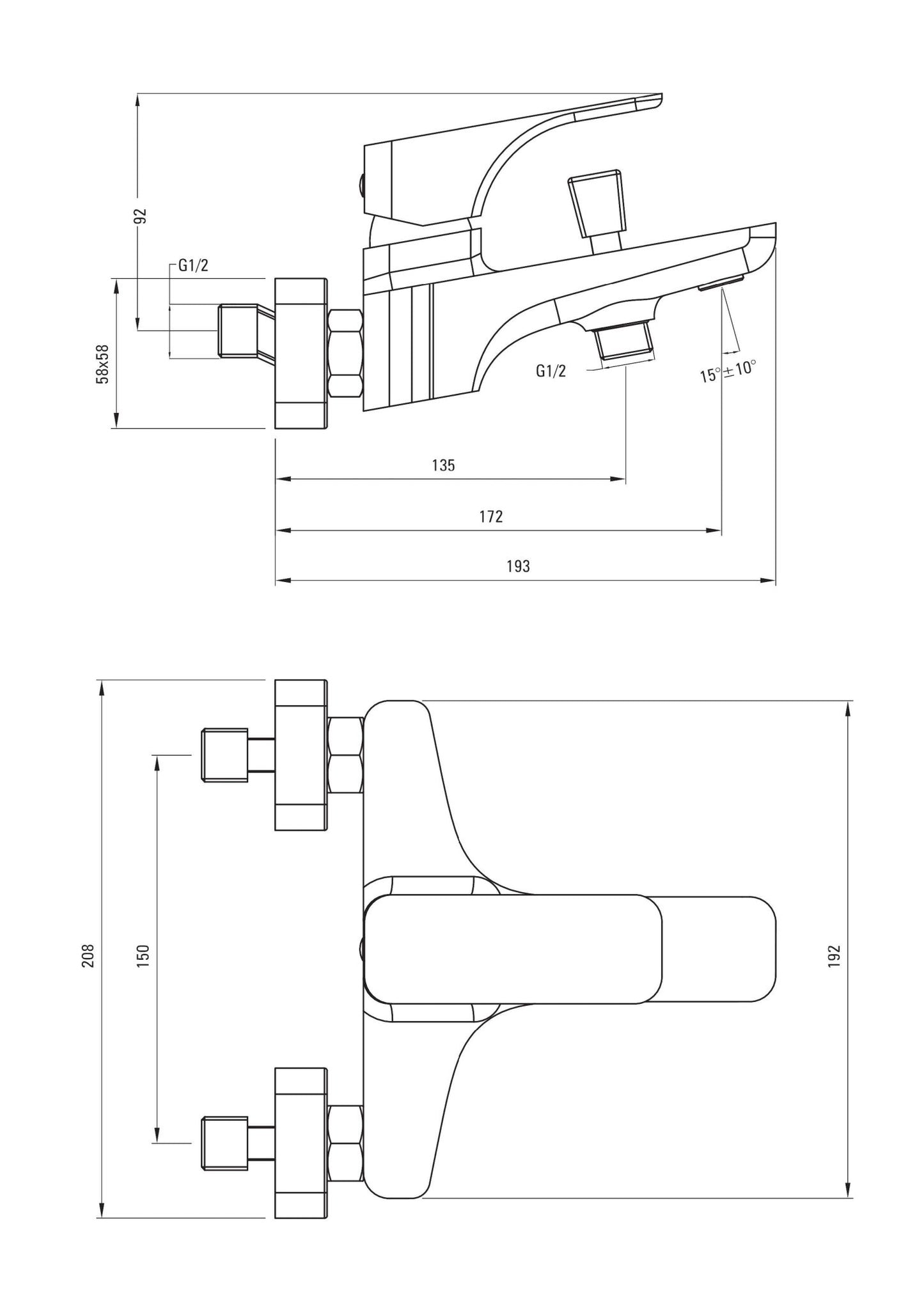 Mezclador de baño DEANTE Hiacynt // Cromo // BQH-010M