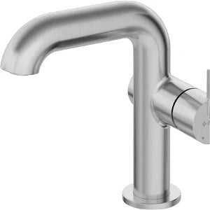 DEANTE Silia basin mixer with side lever // brushed steel // BQS-F24M