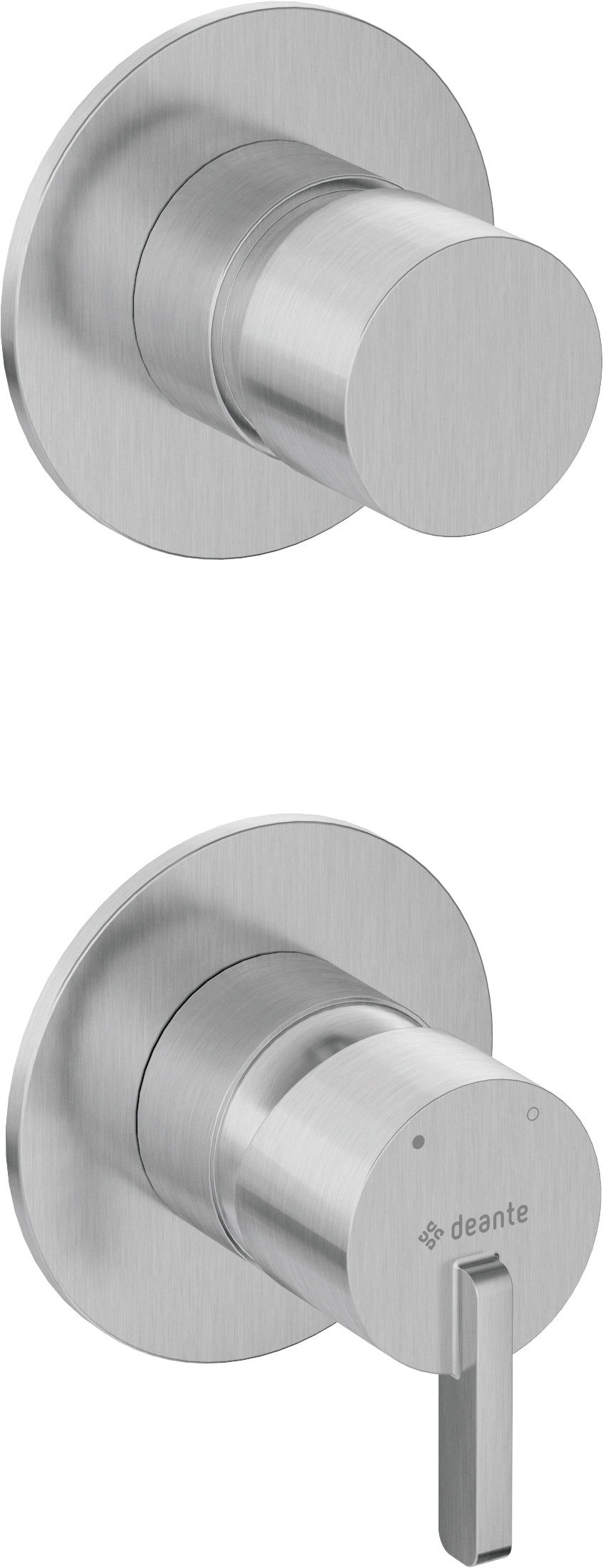 DEANTE Silia shower mixer with jet switch for concealed installation // brushed steel // BQS-F44P