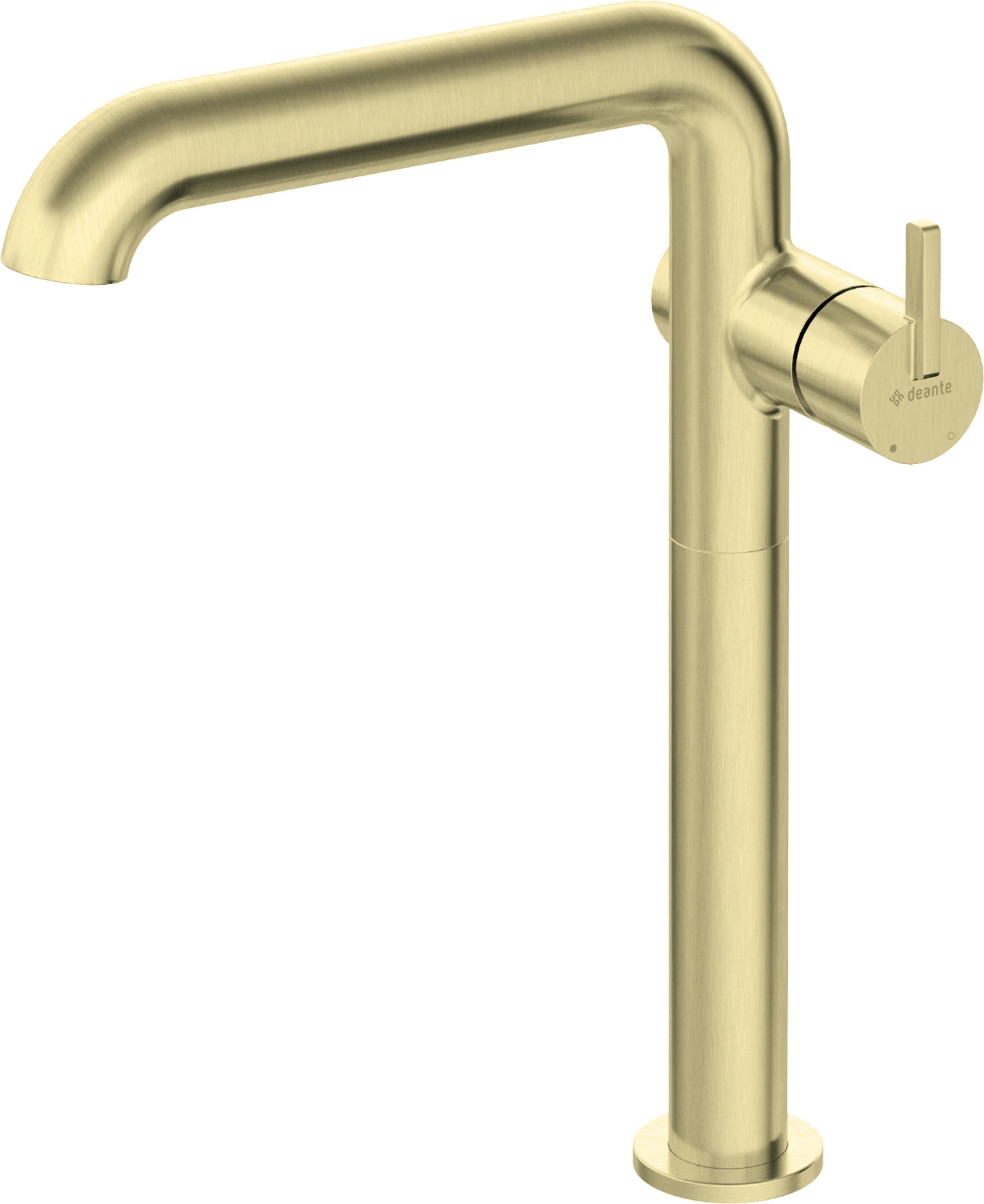 DEANTE Silia high basin mixer with side lever // brushed gold // BQS-R24K