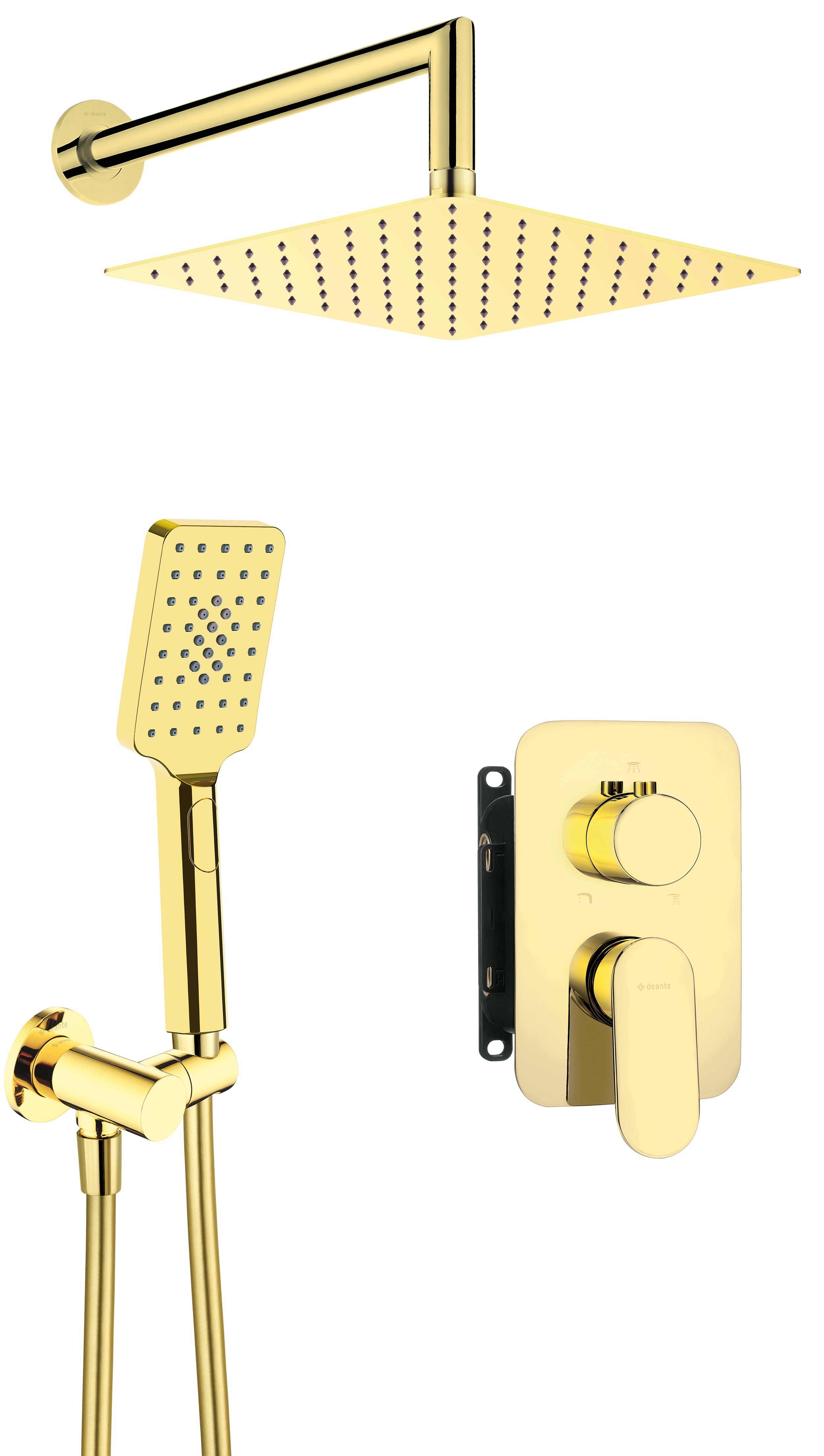 DEANTE Alpinia shower set concealed with mixer tap BOX // Gold // BXYZZGAM 