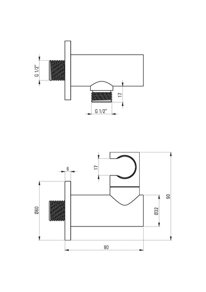 DEANTE Alpinia shower set concealed with mixer tap BOX // Chrome // BXYZ0GAM 