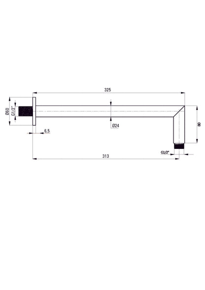 DEANTE Alpinia shower set concealed // Nero // NAC-N9LP 