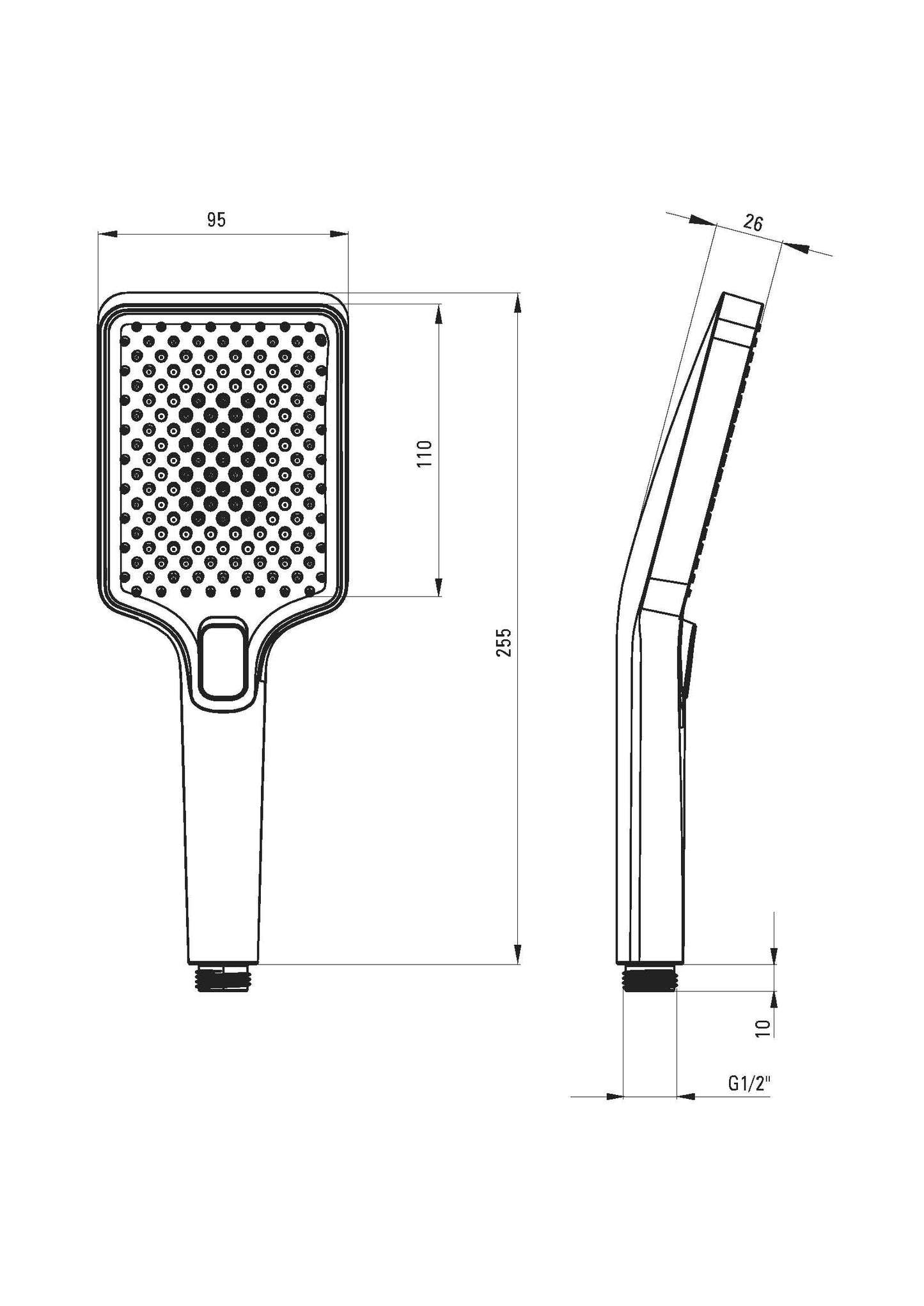 COLUMNA DE DUCHA ANEMON CON MEZCLADOR, NERO