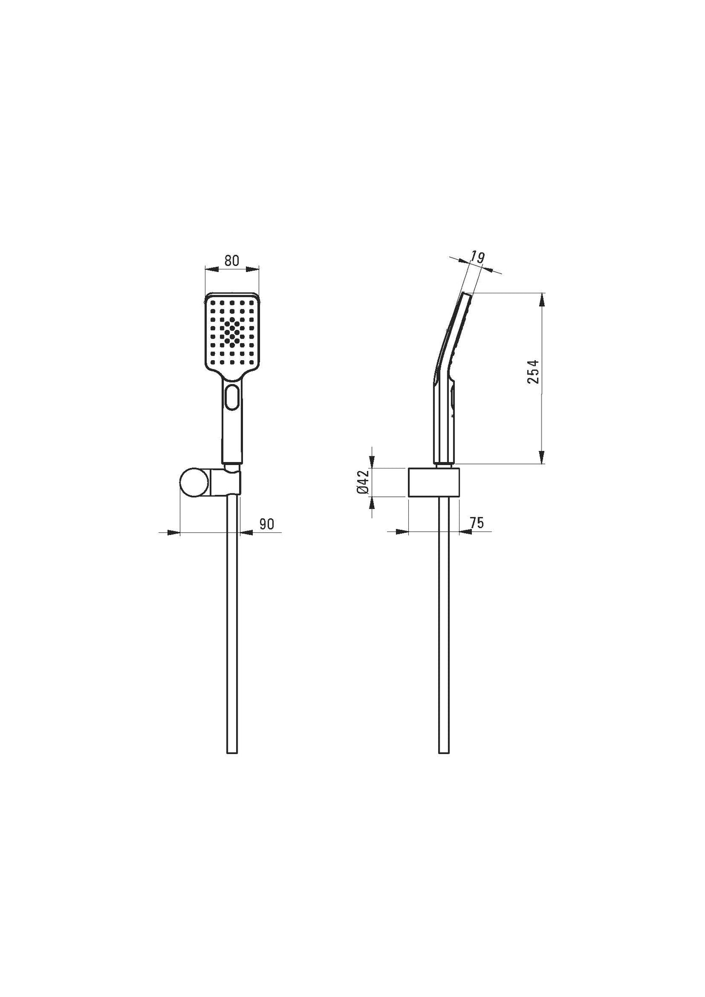 DEANTE Alpinia selective shower set // Titanium // NGA-D41K 