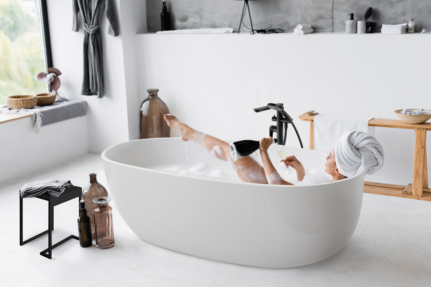 DEANTE Alpinia Freestanding Bathtub Oval - 170 cm // White // KDU-017W 