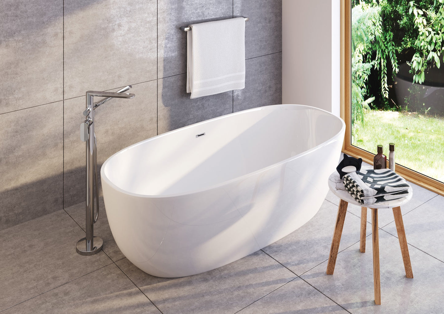 DEANTE Alpinia Freestanding Bathtub Oval - 170 cm // White // KDU-017W 